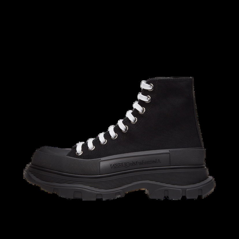 Кецове и обувки Alexander McQueen Canvas Tread Slick High Sneakers "Black" Черно | 604254W4L32