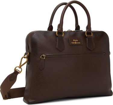 Дамска чанта Polo by Ralph Lauren Ralph Lauren Pebble Leather Commuter Briefcase Кафяво | 405962458002, 1