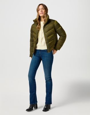 Пухо яке Wrangler Wrangler Short Puffer Jacket Зелено | 112356502:XS, 0