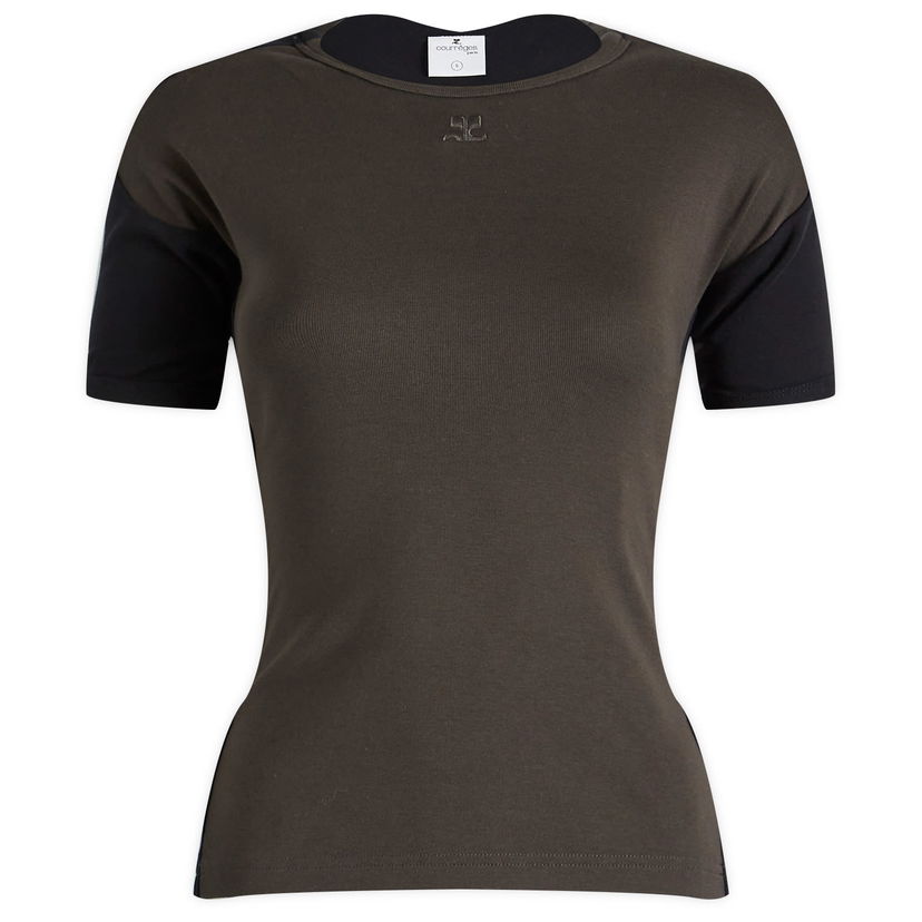 Тениска Courrèges Contrast T-Shirt Зелено | 324JTS147JS0070-B118