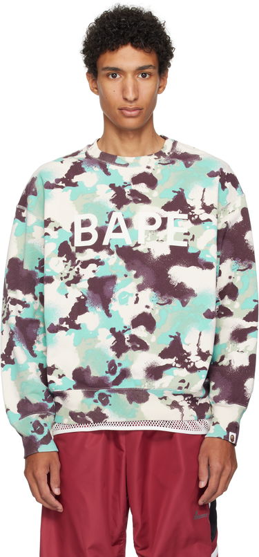 Суитчър BAPE A Bathing Ape Map Camo Crewneck Sweatshirt Многоцветен | 001SWL301001M, 0