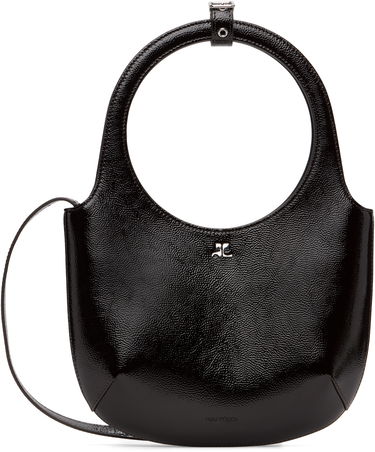 Чанта през рамо Courrèges Courrèges Holy Naplack Leather Shoulder Bag Черно | 325GSA102CR0043, 0