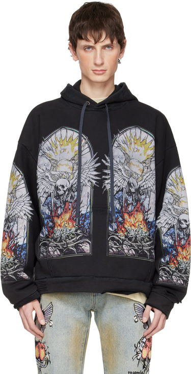 Суитчър Who Decides War Who Decides War Distressed Stained Glass Skull Hoodie Многоцветен | 1110570002FW25, 0