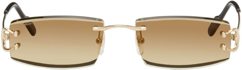 Слънчеви очила Cartier Rectangular Sunglasses Кафяво | CT0465S-004