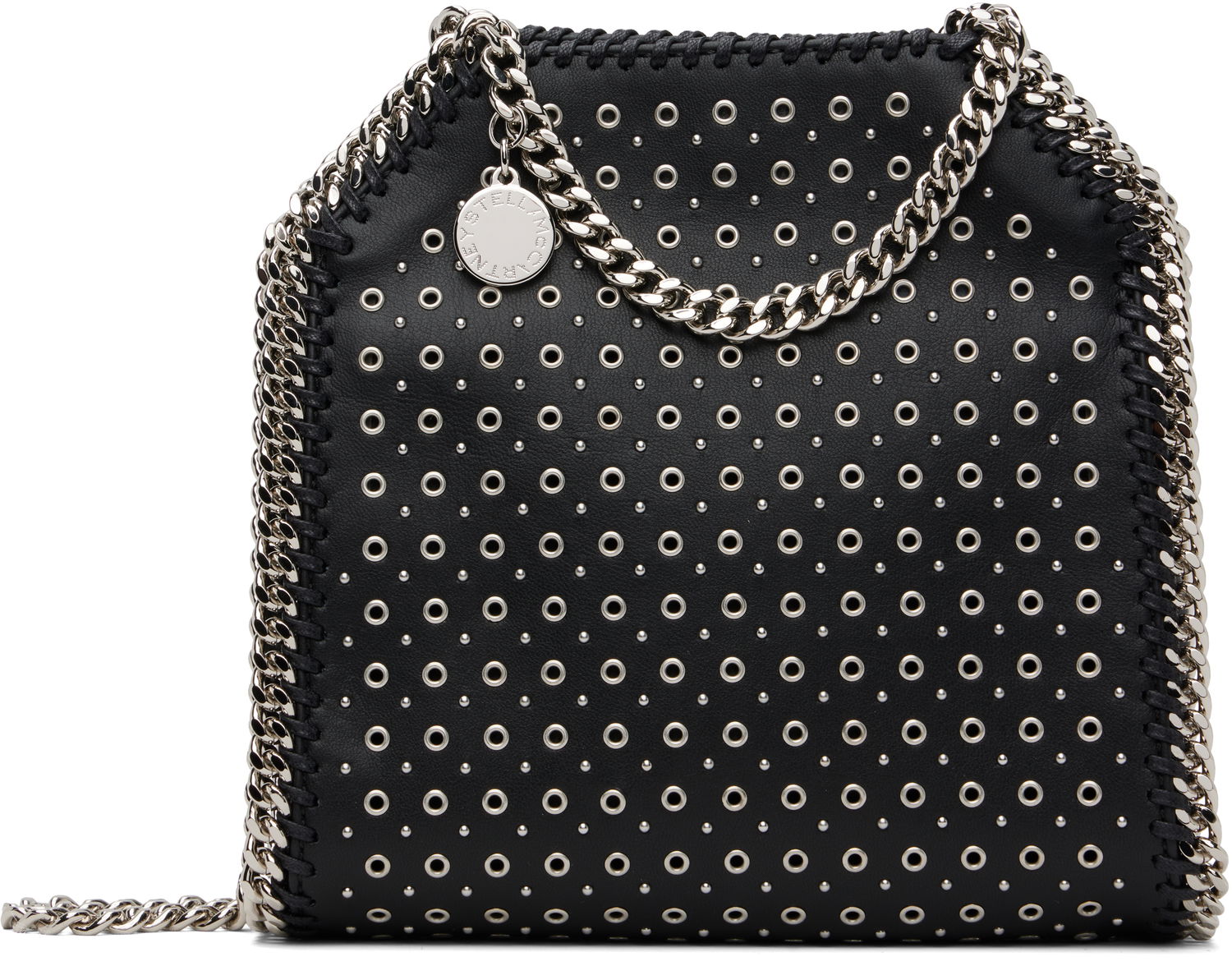 Дамска чанта Stella McCartney Stella McCartney Falabella Eyelet-Stud Mini Bag Черно | 391698WP0582, 0