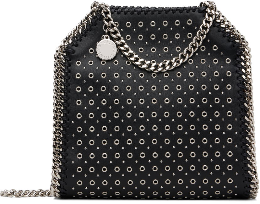 Дамска чанта Stella McCartney Stella McCartney Falabella Eyelet-Stud Mini Bag Черно | 391698WP0582