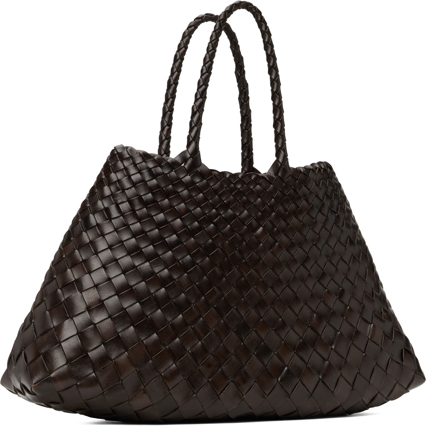 Голяма пазарска чанта Dragon Diffusion Dragon Diffusion Santa Croce Small Tote Bag Кафяво | 8893, 1