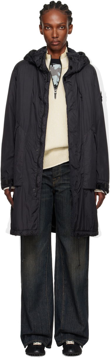 Палта Stone Island Crinkled Reps NY Coat Черно | K2S15 7100003 S0A23, 0