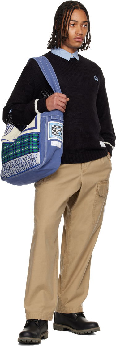 Пуловер Neighborhood Distressed Rib Knit Crewneck Sweater Черно | 252FUNH-KNM02, 3