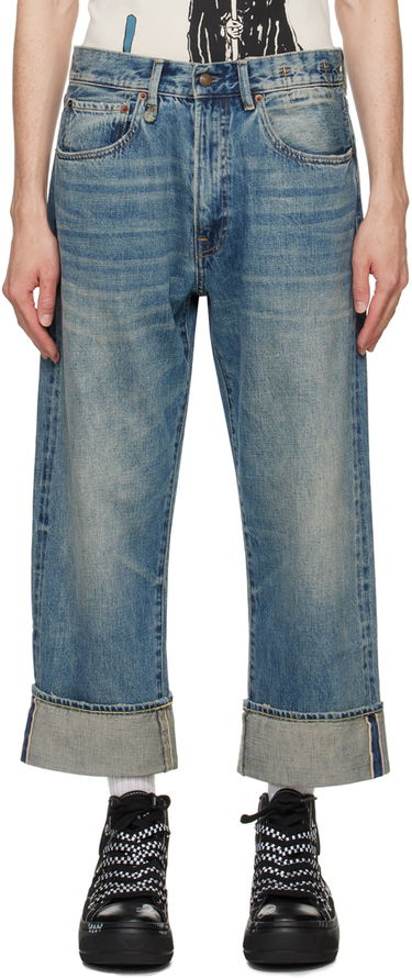 Дънки R13 R13 Cuffed X-Boyfriend Jeans Синьо | R13MD111-D250A, 0