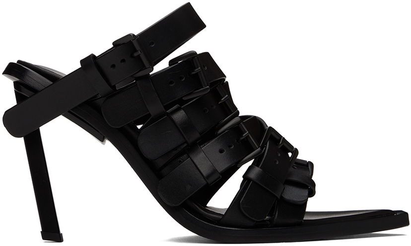 Аксесоари Ann Demeulemeester Ann Demeulemeester Nel Heeled Buckle Strap Mules Черно | 2401-W-H10-LT049-099