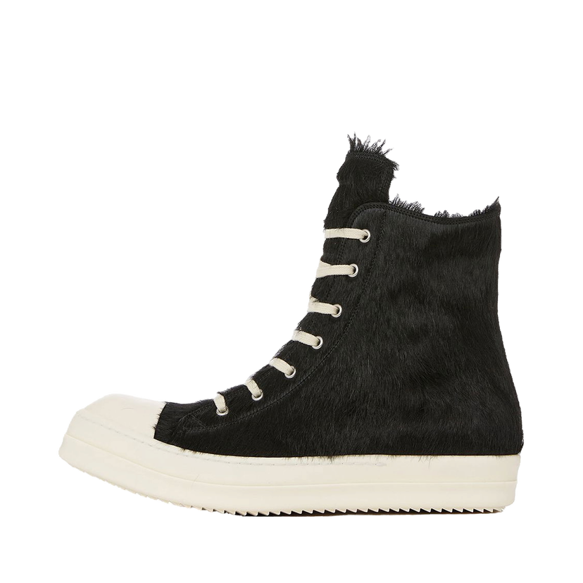 Кецове и обувки Rick Owens Strobe High Pony Hair Black Черно | RR02B2890LHL-91