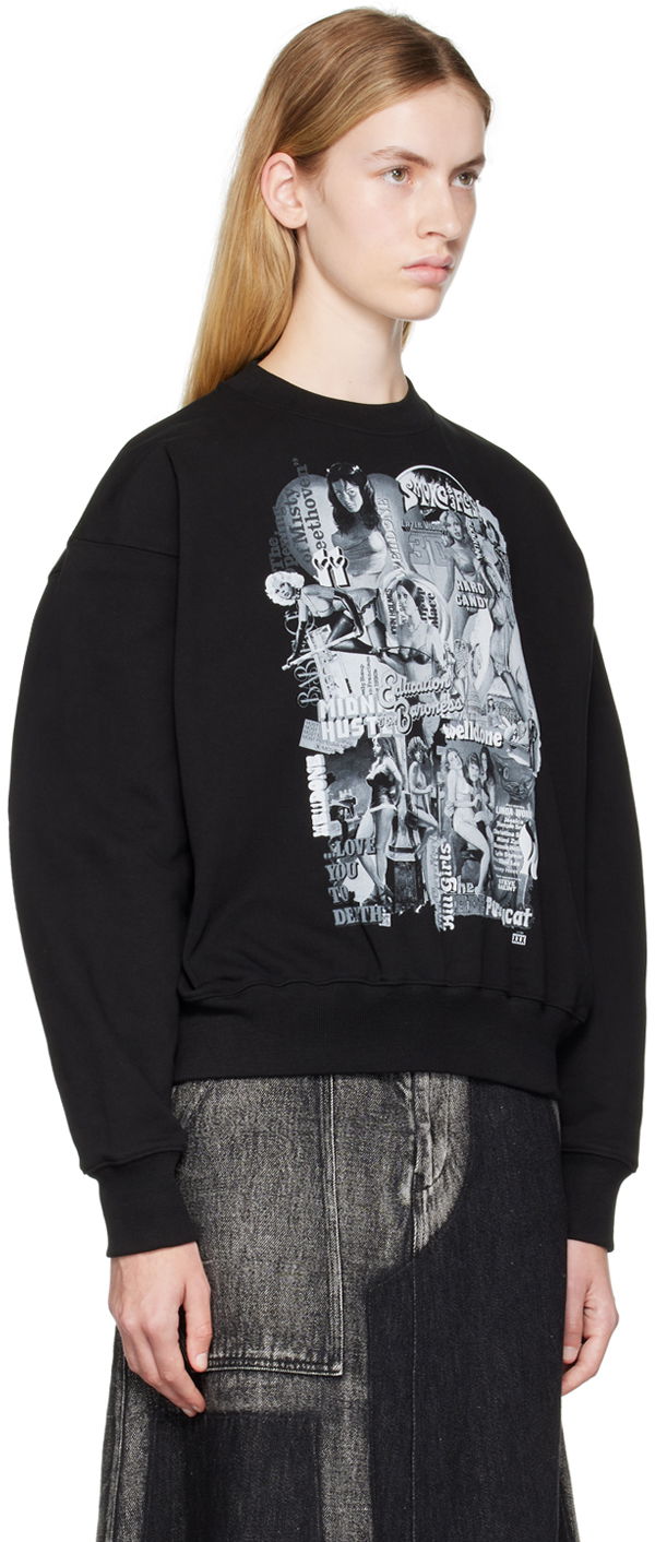 Пуловер We11done Movie Collage Graphic Sweatshirt Черно | WD-TS3-22-743-U-BK, 1