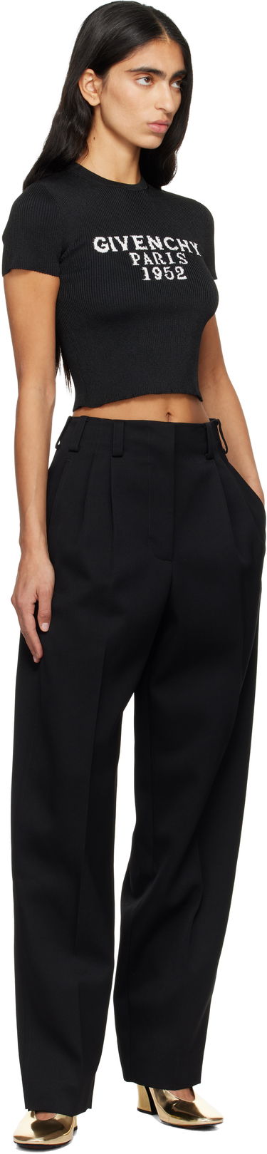 Съкратен топ Givenchy Givenchy Cropped T-shirt Черно | BW61H14ZSK001, 3