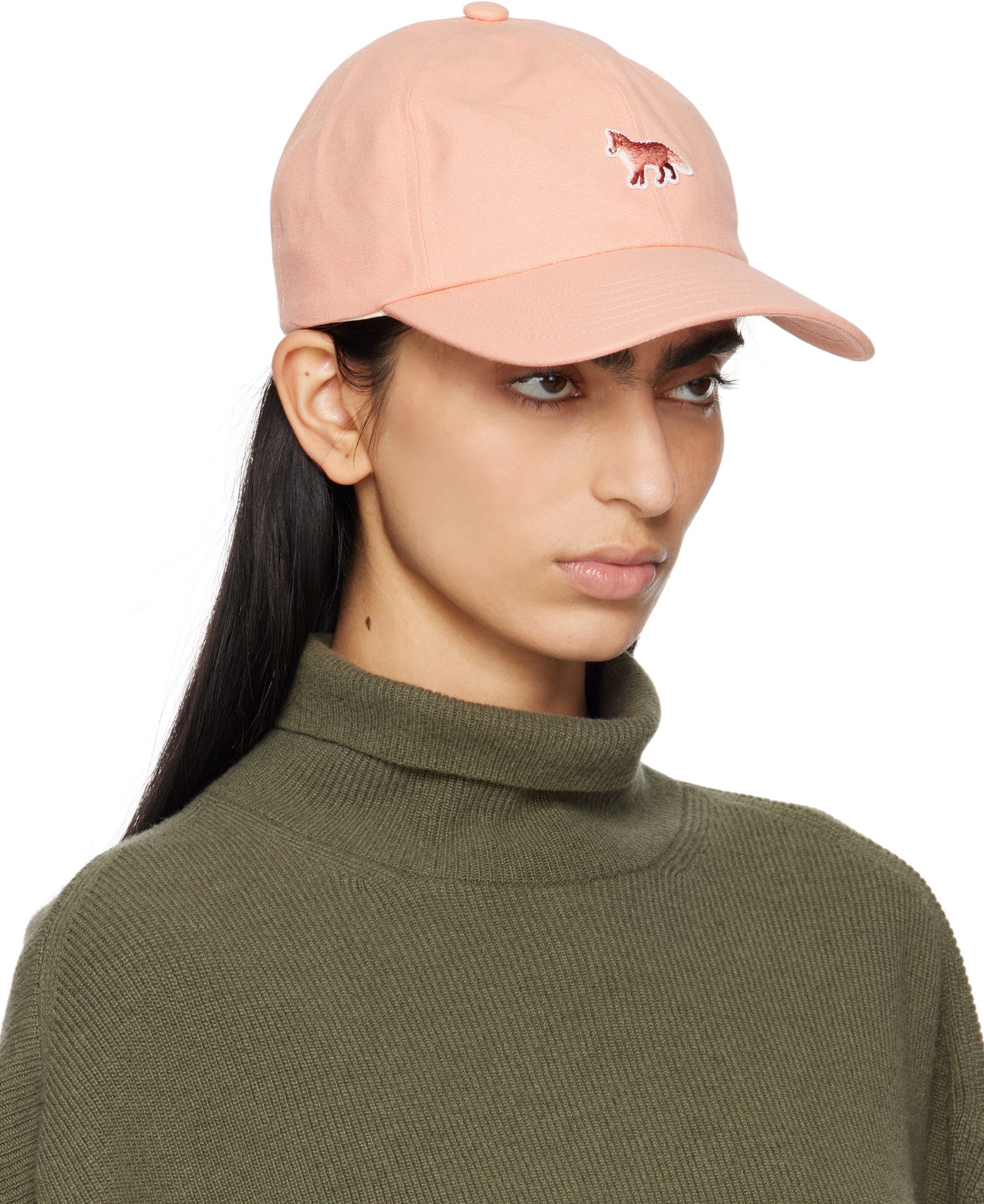 Шапка с козирка MAISON KITSUNÉ Maison Kitsuné Baby Fox Baseball Cap Розово | OW06108WB0026, 1