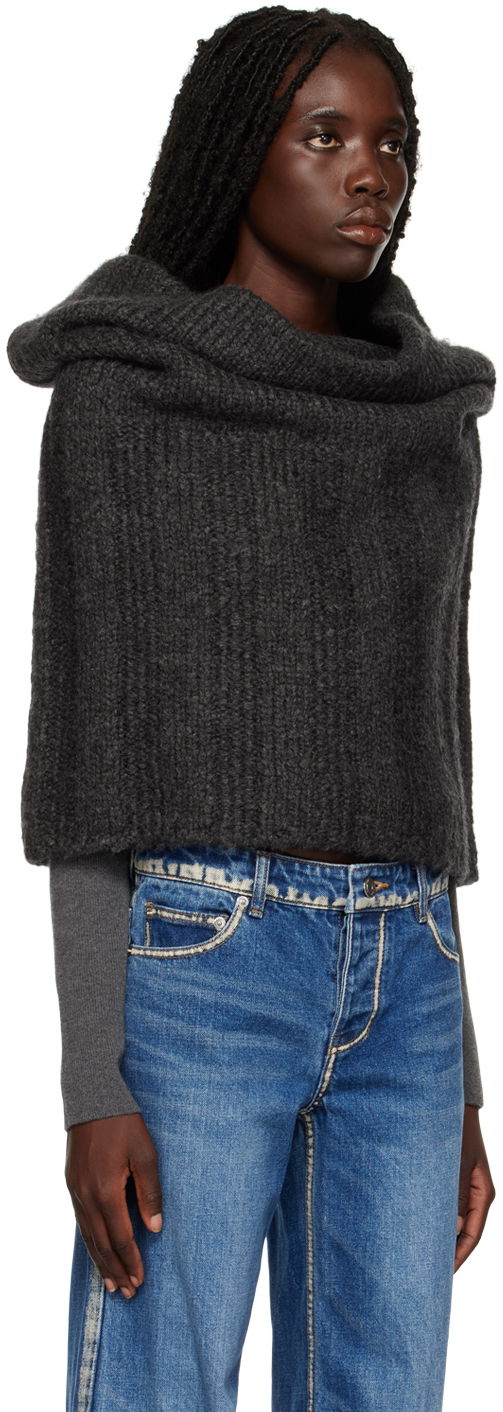 Пуловер We11done We11done Cowl Neck Cropped Sweater Сиво | WD-KL3-22-630-W-CH, 1