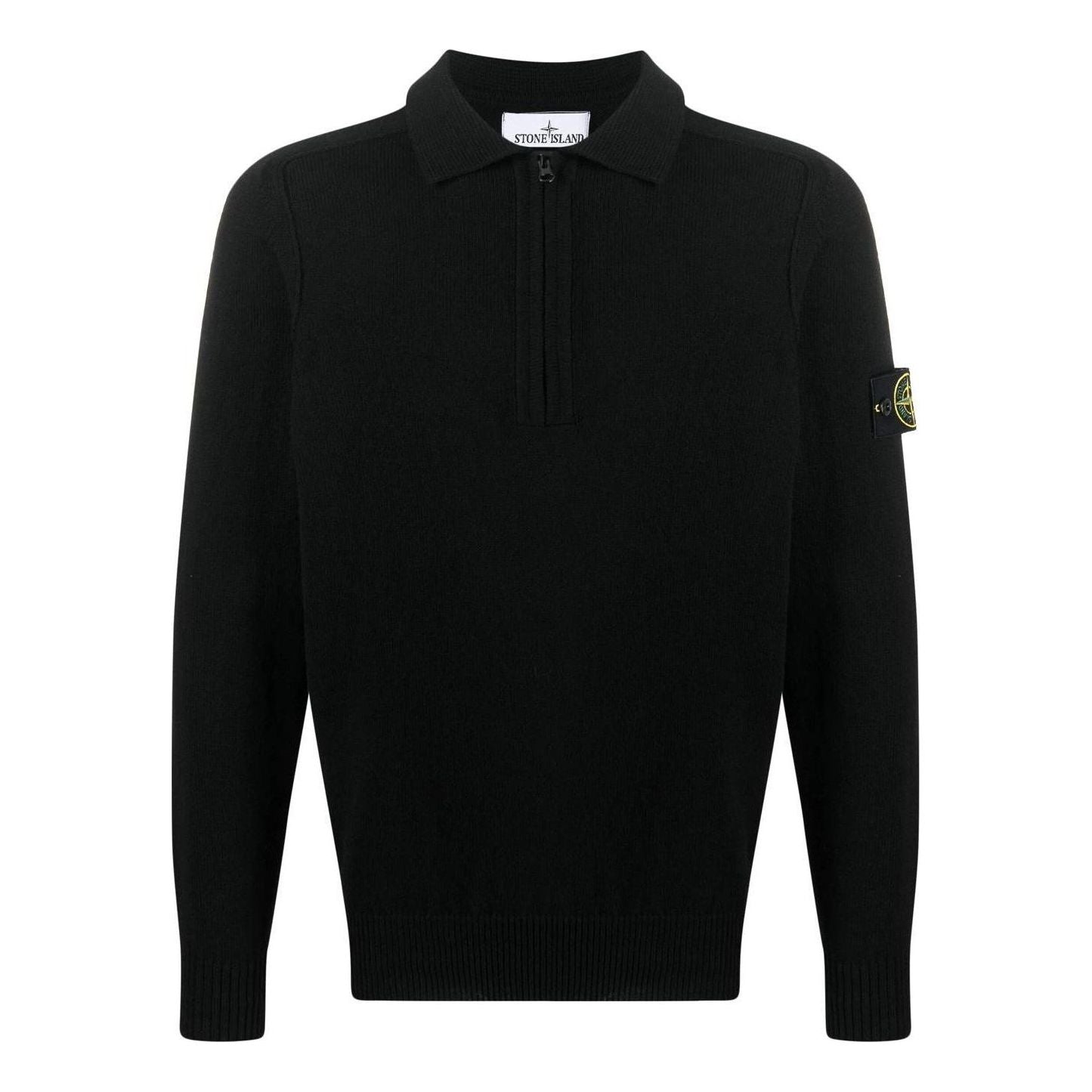 Пуловер Stone Island Patch Detail Knitted Sweater Черно | 7815529D3-V0029, 0