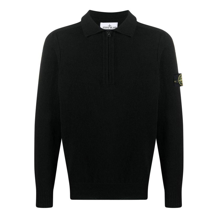 Пуловер Stone Island Patch Detail Knitted Sweater Черно | 7815529D3-V0029