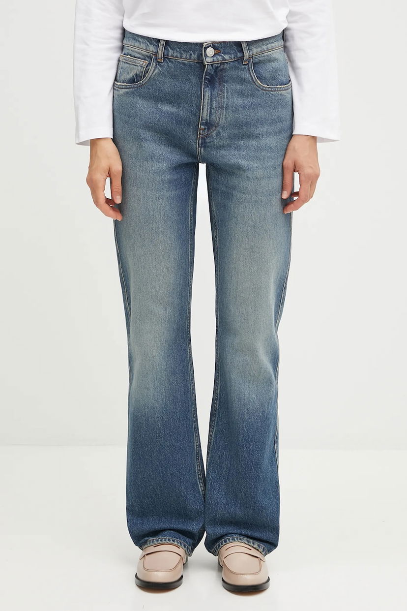 Дънки Coperni Coperni High Waist Boyfriend Jeans Синьо | COPP163F2022