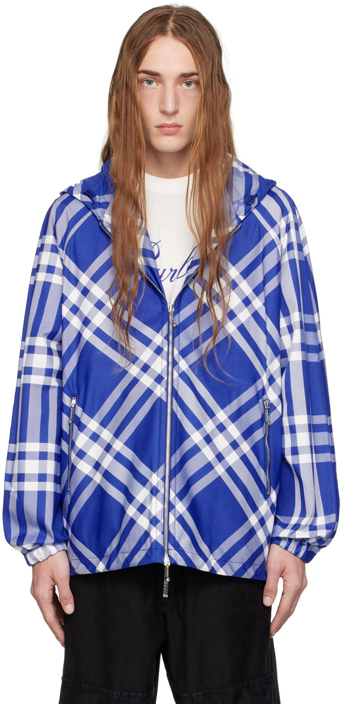 Яке Burberry Check Jacket Синьо | 8077178, 0