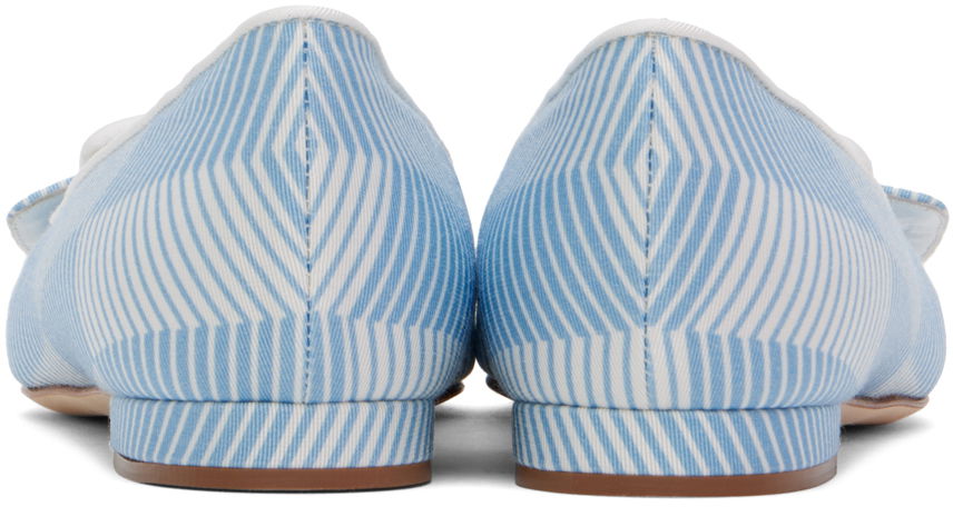 Pокля Manolo Blahnik Manolo Blahnik Maysale Ballerina Flats Синьо | 124-2513-0001, 1