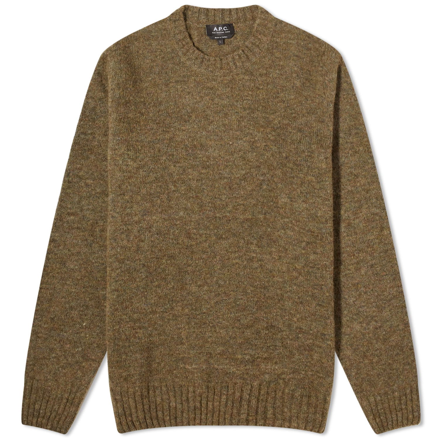 Пуловер A.P.C. Lucas Brushed Alpaca Crewneck Зелено | WOAOG-H23151-PKA, 0