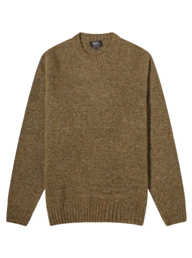 Пуловер A.P.C. Lucas Brushed Alpaca Crewneck Зелено | WOAOG-H23151-PKA