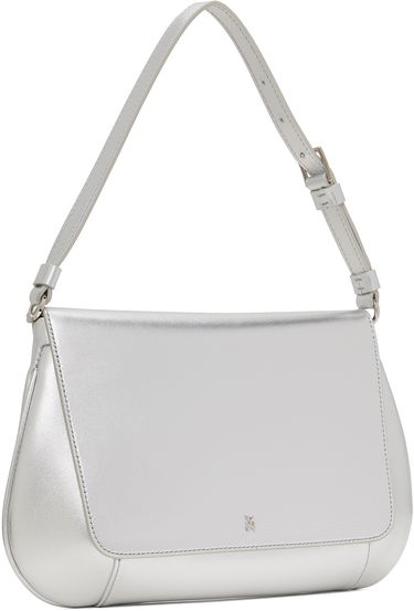 Чанта през рамо Amina Muaddi Amina Muaddi Ami Shoulder Bag Металик | AMI METALLIC NAPPA, 2