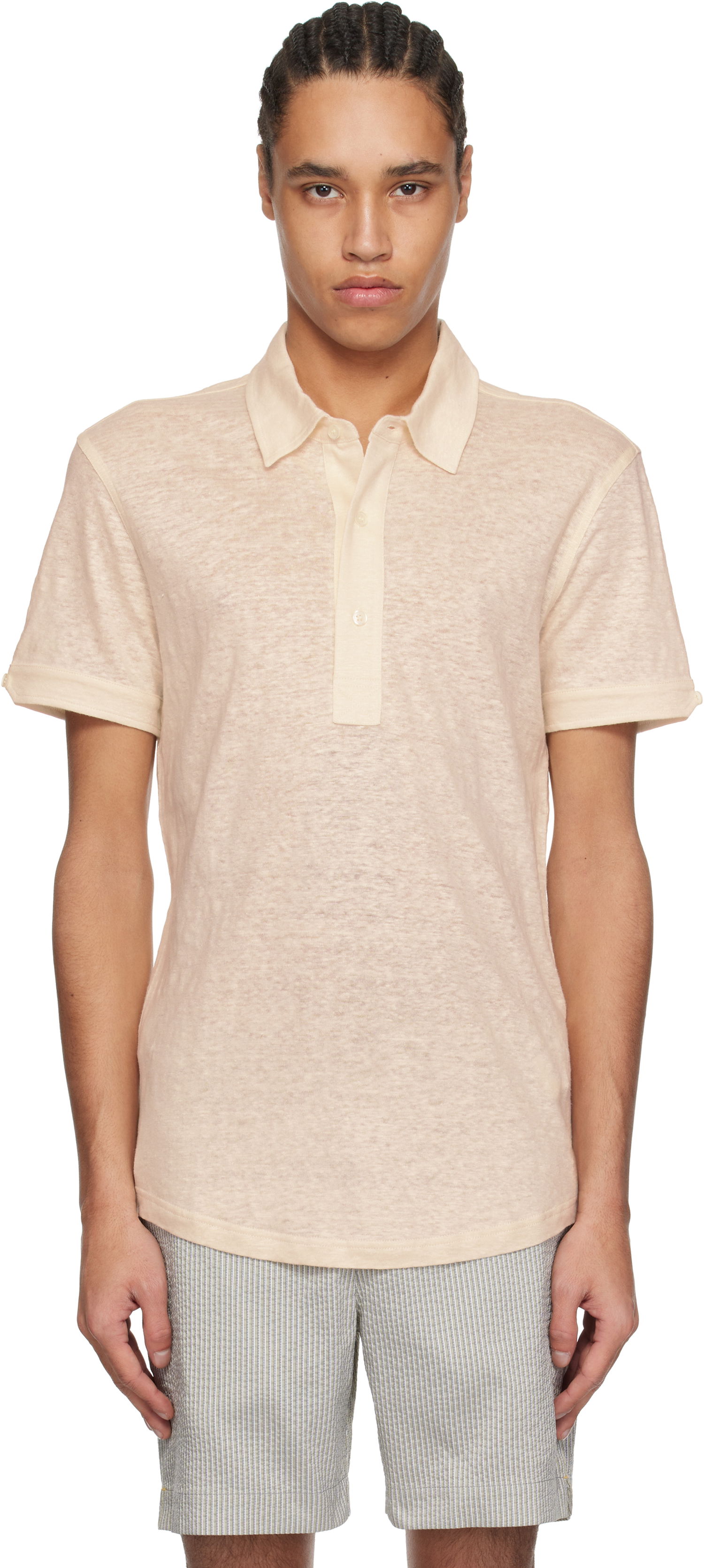 Поло тениска Orlebar Brown Orlebar Brown Sebastian Linen Polo Бежово | 280280, 0