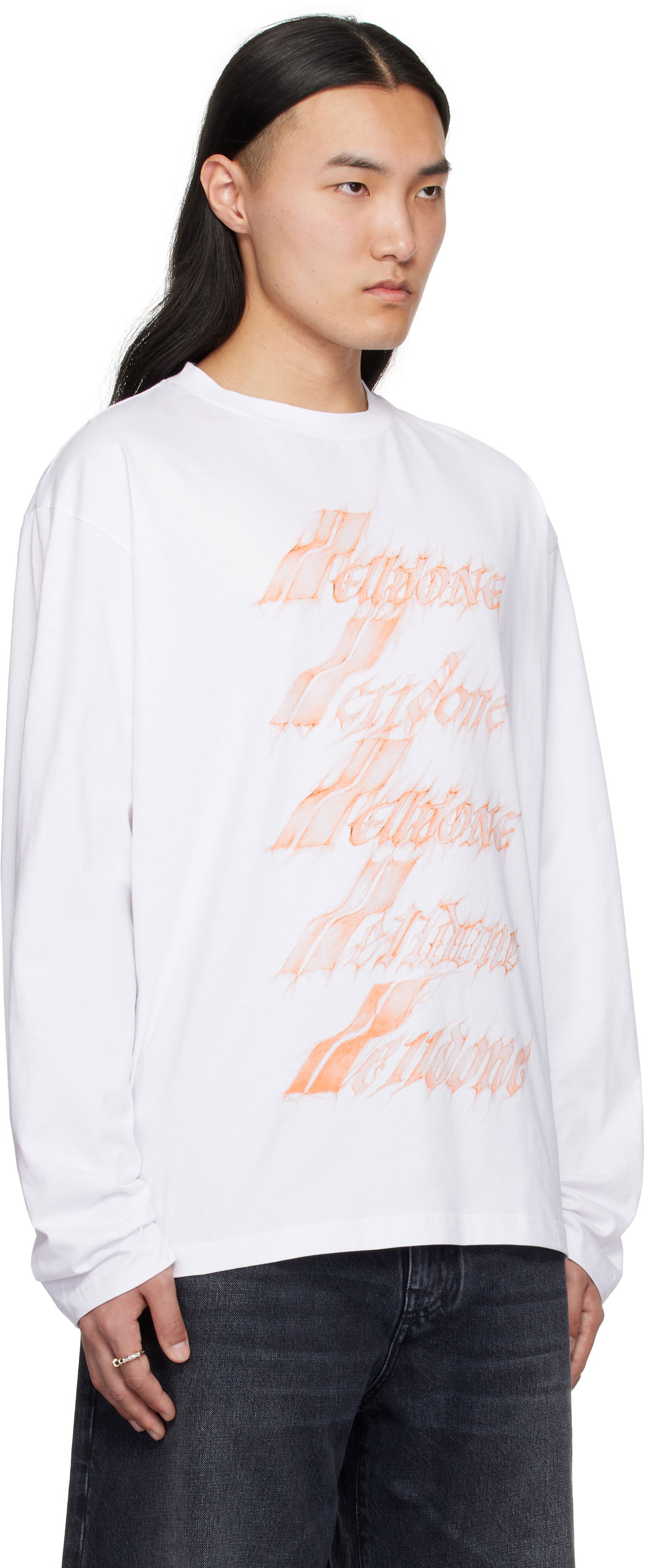 Пуловер We11done We11done Spark Logo Long Sleeve T-Shirt Бяло | WD-TT0-25-752-U-WH, 1
