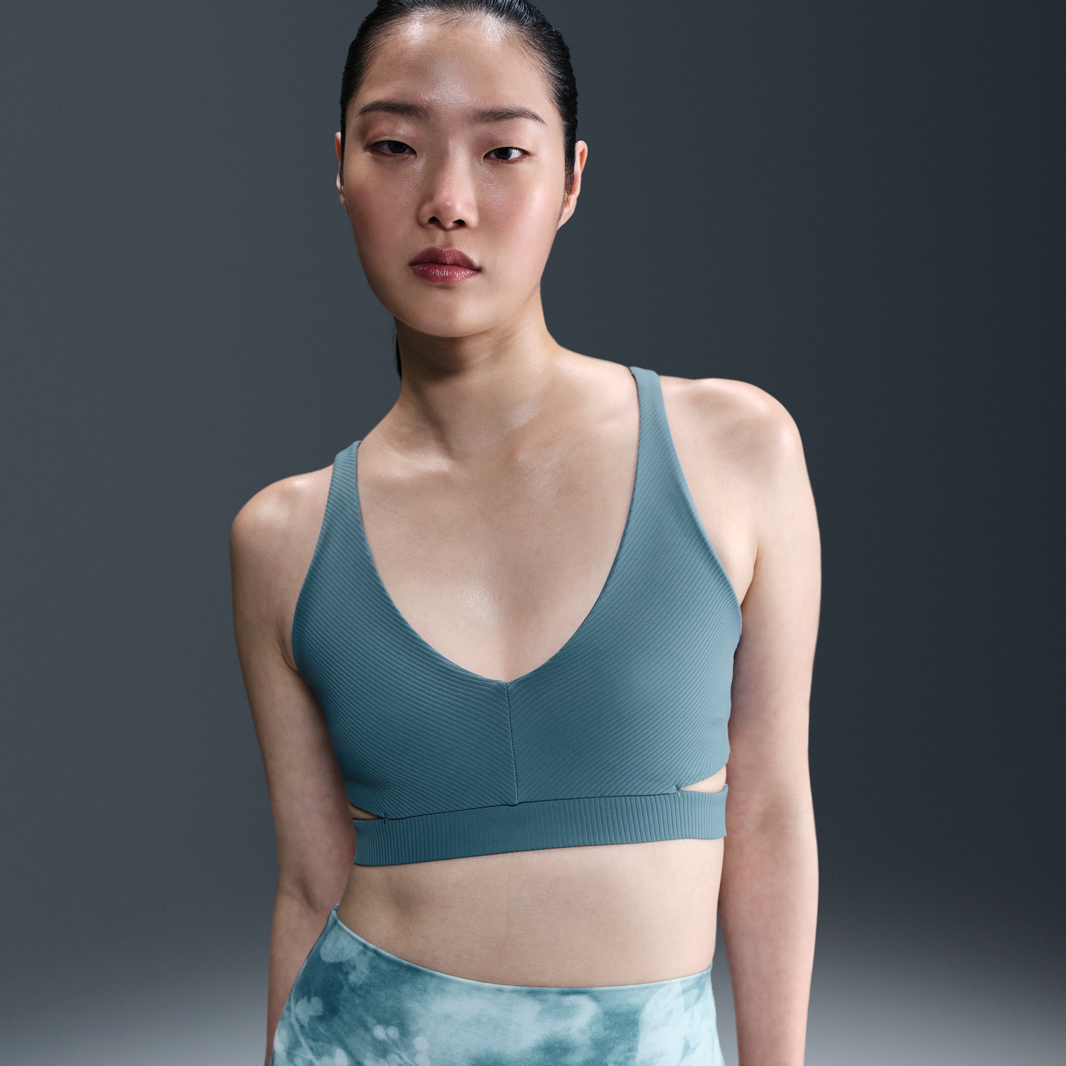 Сутиен Nike Nike Zenvy Light-Support Ribbed Sports Bra Зелено | HF5378-006, 0