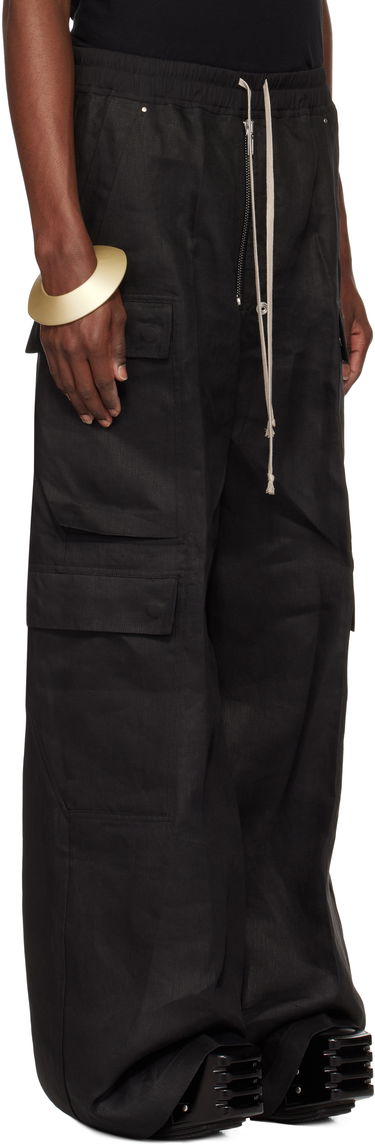 Карго панталони Rick Owens Rick Owens Hollywood Cargobela Cargo Pants Черно | RU01E5339 TWL, 1