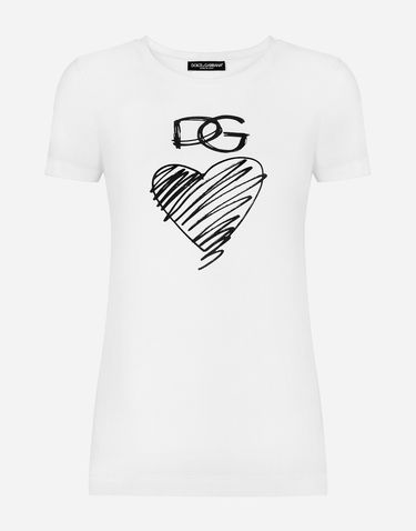 Тениска Dolce & Gabbana T-shirt Manica Corta Бяло | F8L99TG7XAYW0800, 0
