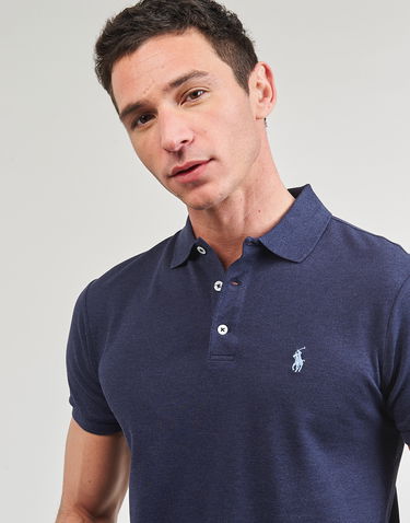 Тениска Polo by Ralph Lauren Polo shirt Polo Ralph Lauren POLO AJUSTE SLIM FIT EN COTON STRETCH MESH Тъмно синьо | 710541705141, 4