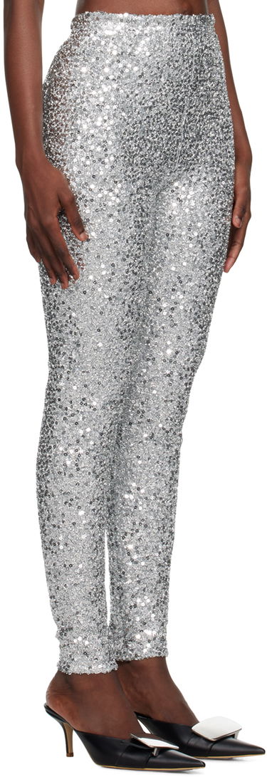 Клинове We11done We11done Sequined Leggings Металик | WD-LE3-23-246-W-SV, 1