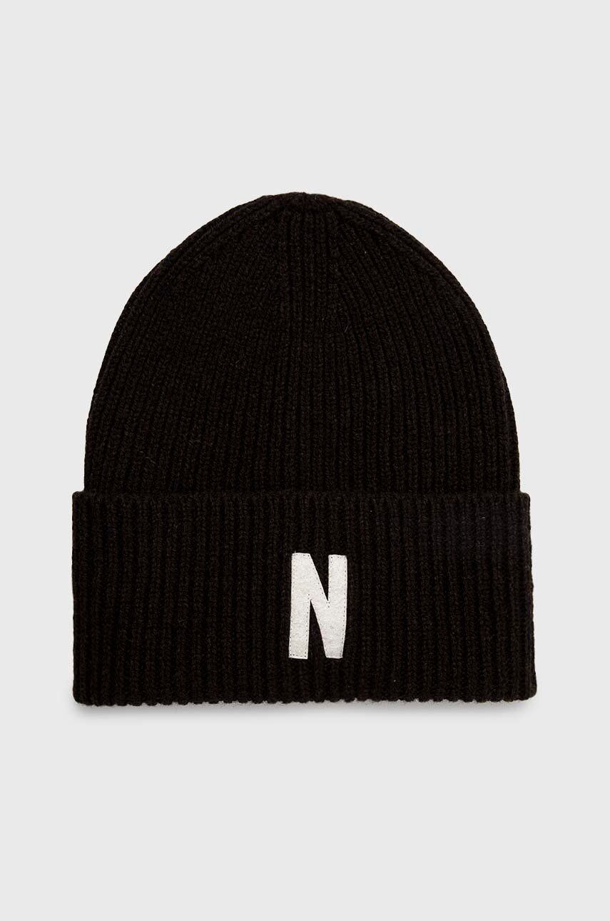 Шапка NORSE PROJECTS Merino Lambswool Rib N Logo Beanie Кафяво | N95.0953.1037, 0