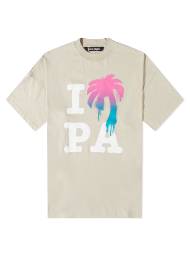 Тениска Palm Angels I Love PA Tee Бежово | PMAA041S23JER0016184