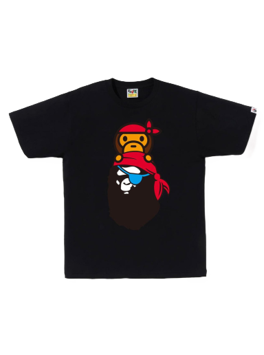 Тениска BAPE Pirate Milo On Ape Head Tee Черно | 4I72110004