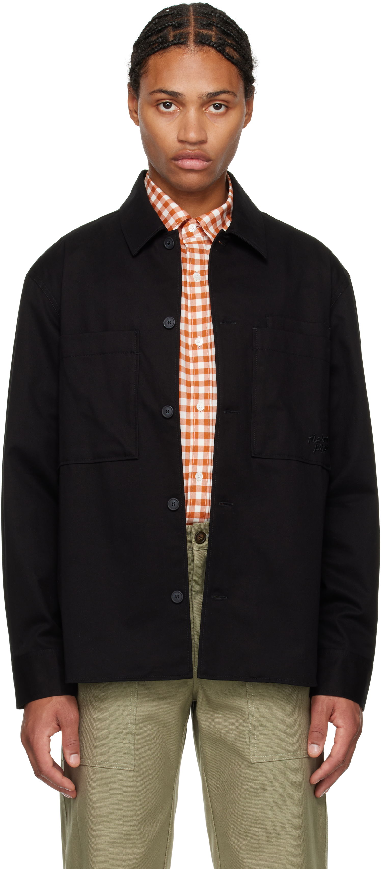 Риза MAISON KITSUNÉ Cotton Overshirt Черно | MM00401WW0122, 0