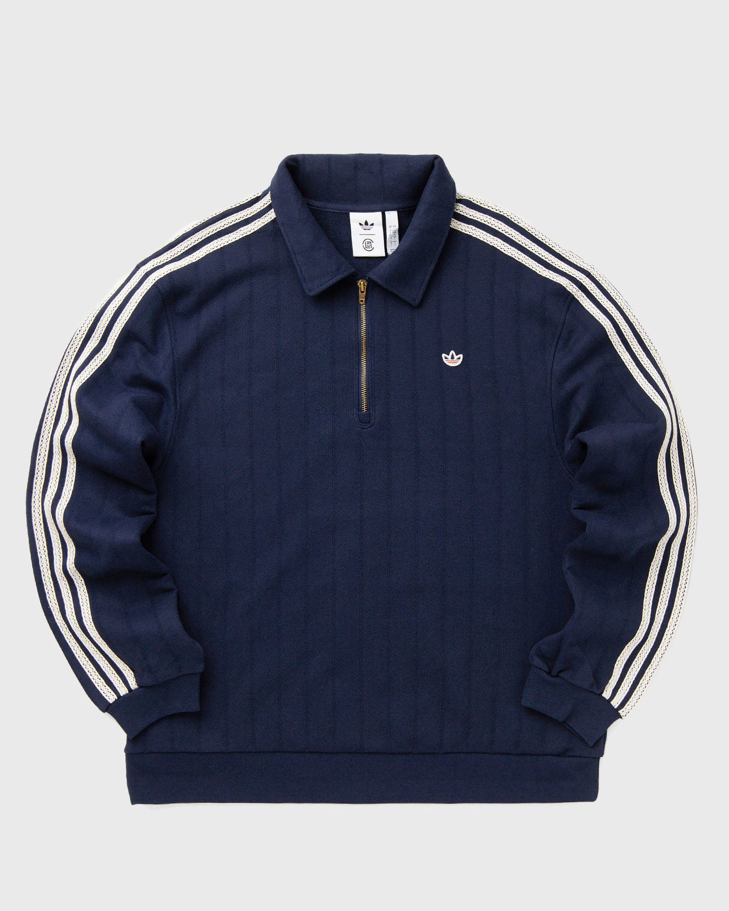 Суитчър adidas Originals CLOT Quarter-Zip Polo Sweatshirt Тъмно синьо | JM7097, 0