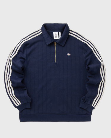 Суитчър adidas Originals CLOT Quarter-Zip Polo Sweatshirt Тъмно синьо | JM7097, 0
