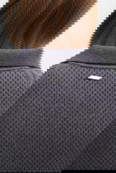 Пуловер JW Anderson JW Anderson Cropped Cable Knit Polo Сиво | KW1443.YN0446, 3