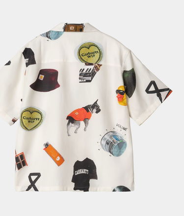 Риза Carhartt WIP Women's S/S Jacob Rochester Print Shirt Бяло | I034551_2, 1