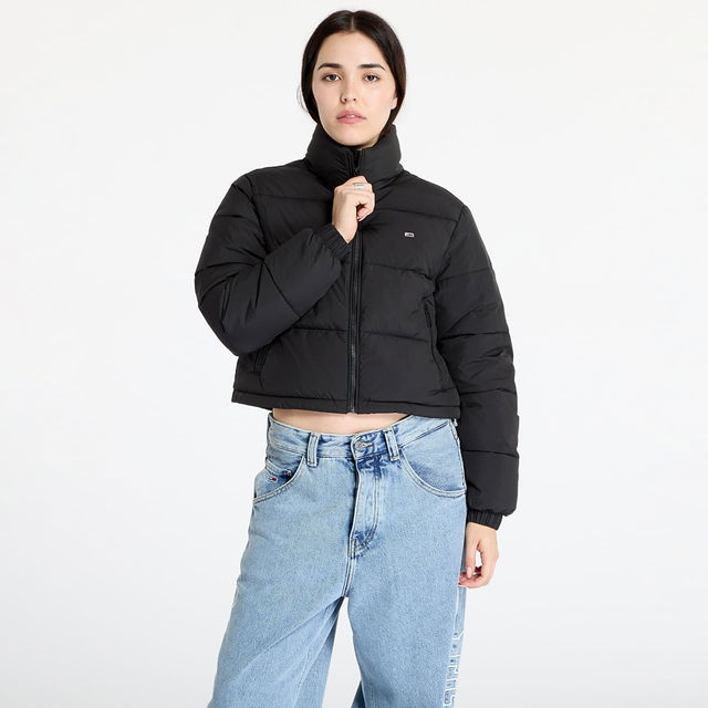 Tommy Jeans Crop Essential Puffer Jacket Black