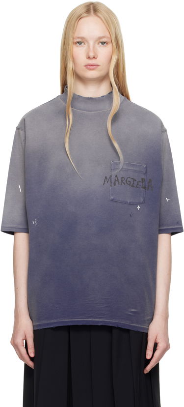 Тениска Maison Margiela Maison Margiela Graffiti Logo T-Shirt Синьо | S50GC0714 S24567, 0