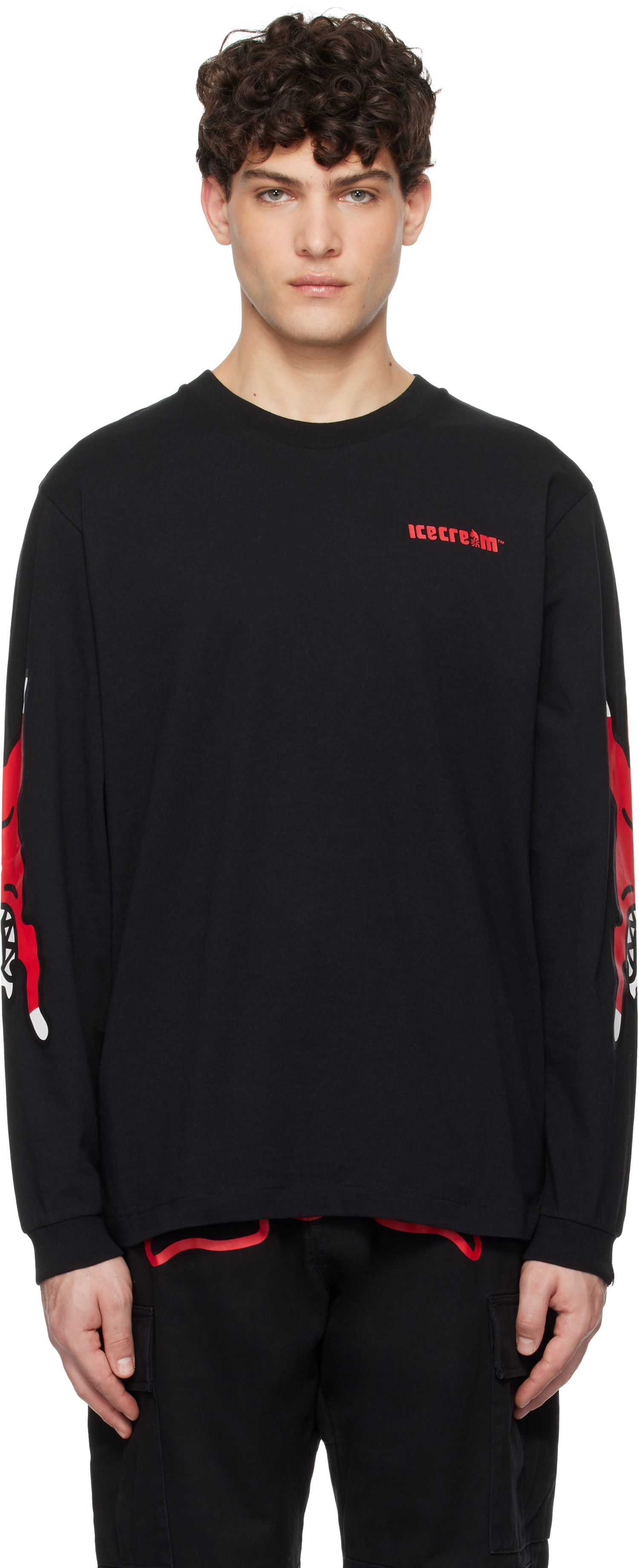 Тениска BBC IceCream ICECREAM Running Dog Long-Sleeve T-Shirt Черно | IC24486, 0