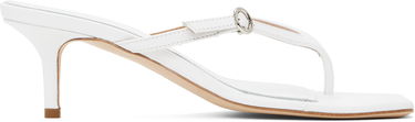 Аксесоари Aeyde Aeyde Leigh Leather Toe-Post Heeled Sandals Бяло | A11-HS-GAIS55TB162-SS25-1020-007, 0