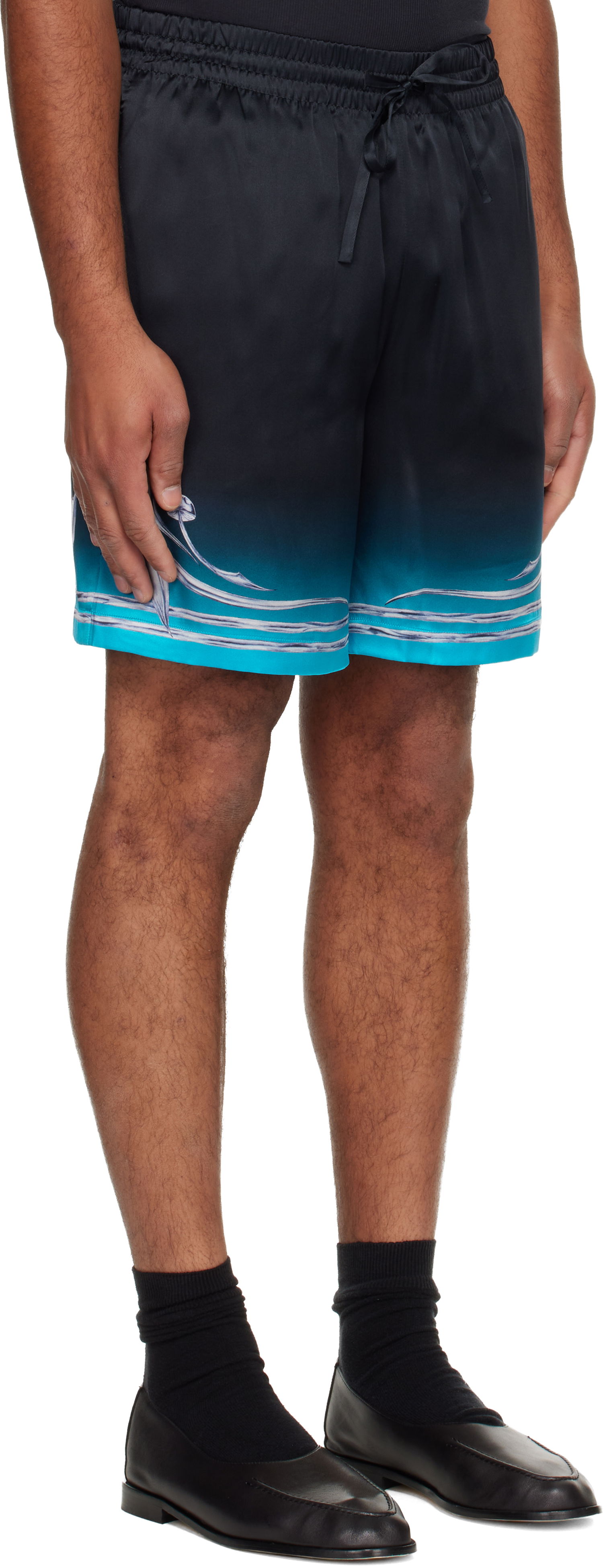 Къси панталони Casablanca Blades Silk Satin Shorts Многоцветен | M-AW25-TR-012-04, 1