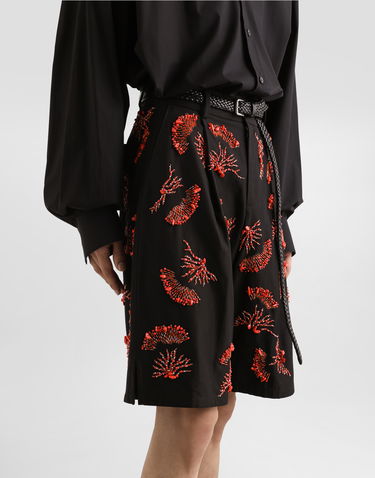 Къси панталони Dolce & Gabbana Dolce & Gabbana Twill Shorts with Coral Embroidery Черно | GP10FZFU6X8N0000, 3