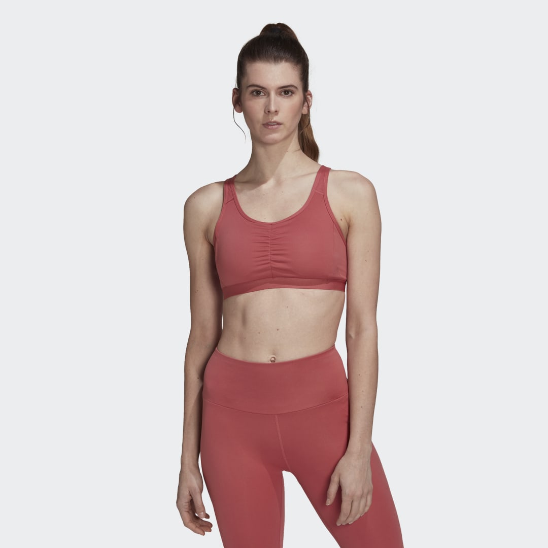 Сутиен adidas Performance Coreessentials Medium-Support Sports Bra Червено | HL8569, 1